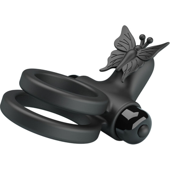 Passionate Ring IX, cockring double anneau vibrant et stimulateur clitoris