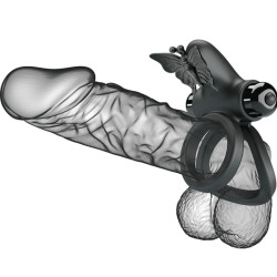 Passionate Ring IX, cockring double anneau vibrant et stimulateur clitoris