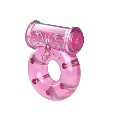 Anneau Vibrant avec Préservatif Couleur Rose