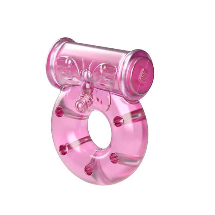 Anneau Vibrant avec Préservatif Couleur Rose