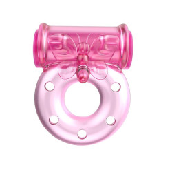 Anneau Vibrant avec Préservatif Couleur Rose