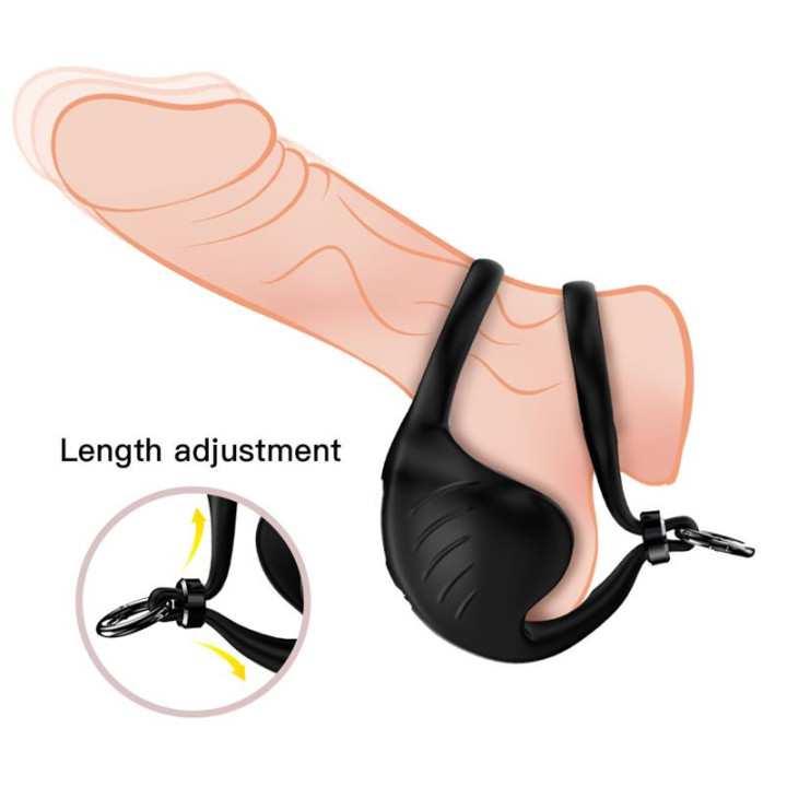 Anneau Vibrant Ajustable pour Pénis et Testicules