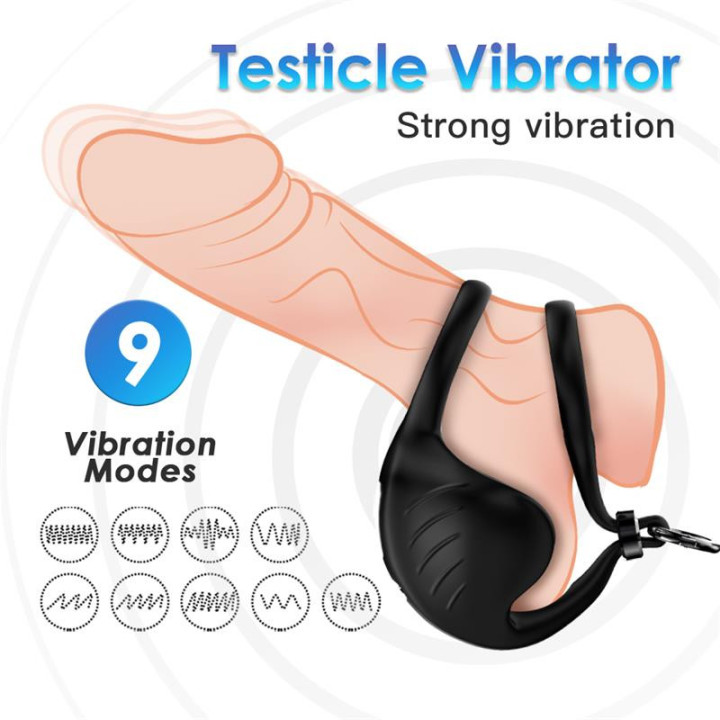 Anneau Vibrant Ajustable pour Pénis et Testicules