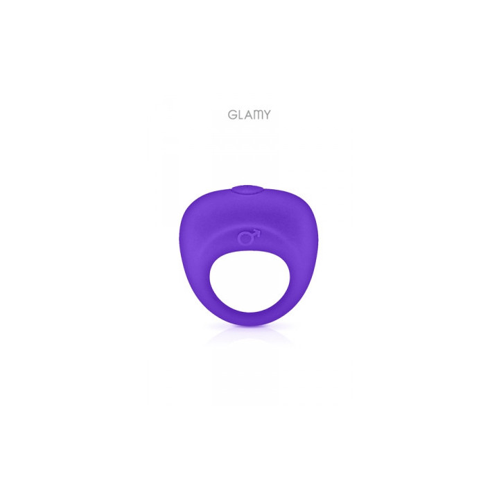 Glamy vibrating cockring purple