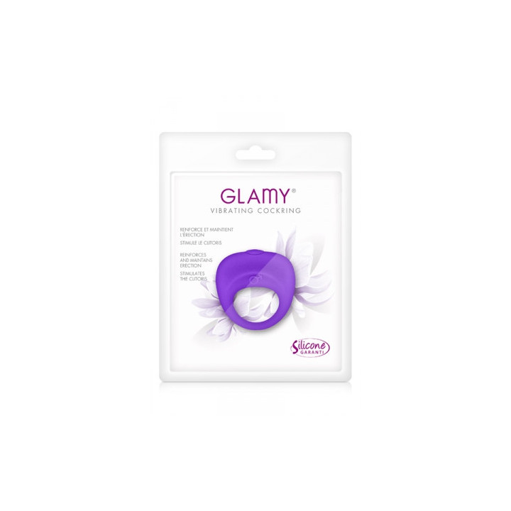 Glamy vibrating cockring purple
