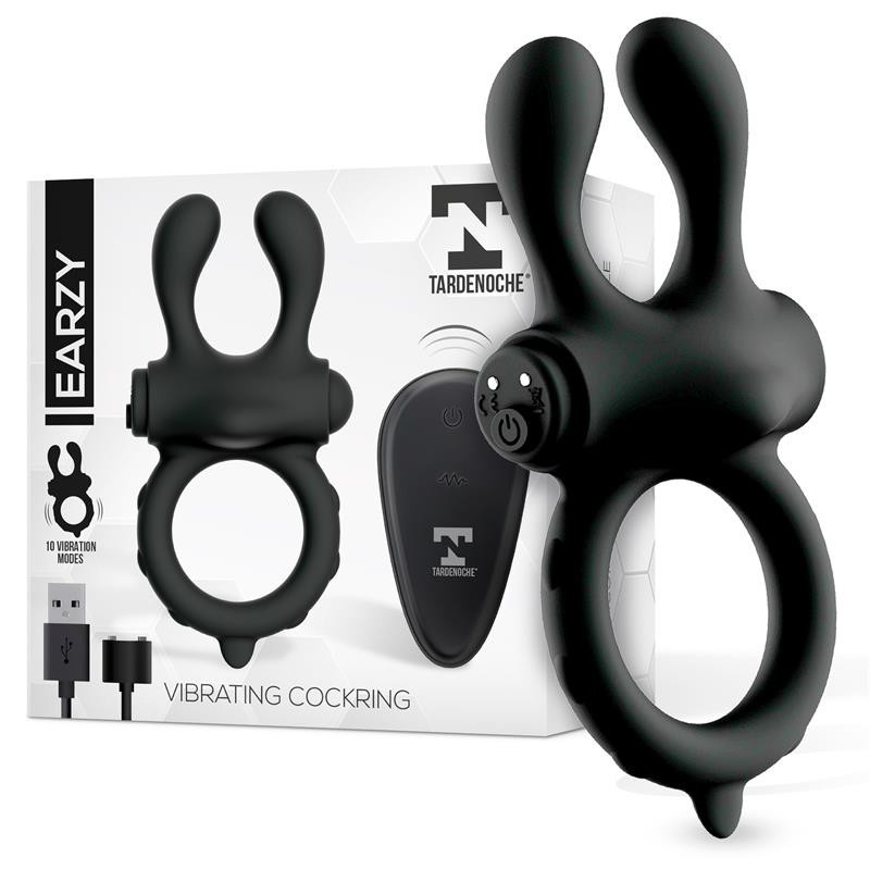 Earzy Anneau Vibrant avec Télécommande USB Magnétique Silicone