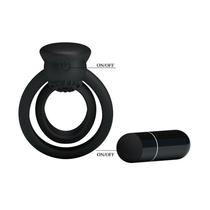 Pretty Love Anneau Vibrant Esther Couleur Noir