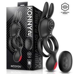 Konny Anneau Vibrant Double avec Lapin et Télécommande