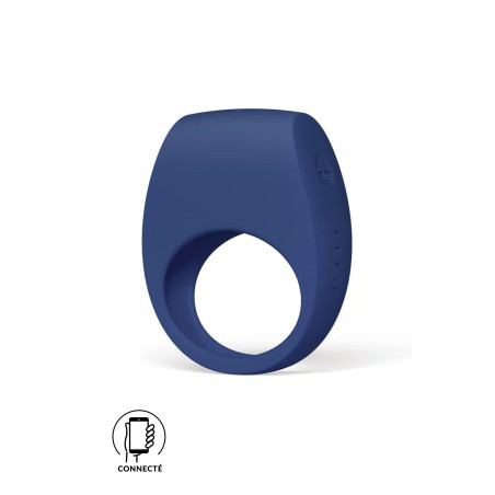 Lelo Tor 3 bleu, cockring vibrant connecté