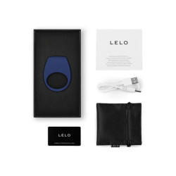 Lelo Tor 3 bleu, cockring vibrant connecté