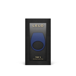 Lelo Tor 3 bleu, cockring vibrant connecté