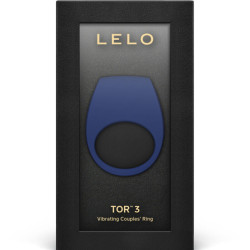 Lelo Tor 3 bleu, cockring vibrant connecté