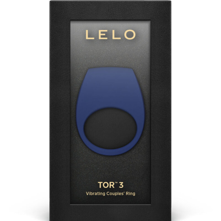 Lelo Tor 3 bleu, cockring vibrant connecté