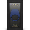 Lelo Tor 3 bleu, cockring vibrant connecté