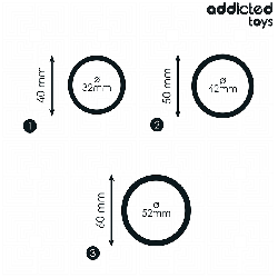 ADDICTED TOYS - LOT DE ANNEAUX EN SILICONE MODÈLE 2