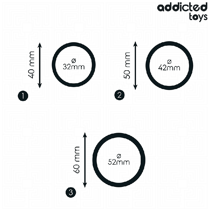 ADDICTED TOYS - LOT DE ANNEAUX EN SILICONE MODÈLE 2