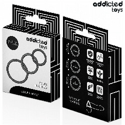 ADDICTED TOYS - LOT DE ANNEAUX EN SILICONE MODÈLE 2