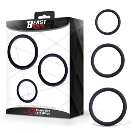 Set de 3 Anneaux pour le Pénis Silicone S, M et L