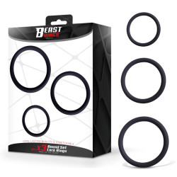 Set de 3 Anneaux pour le Pénis Silicone S, M et L