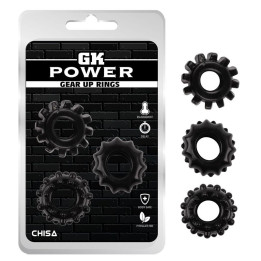Kit de 3 Anneaux Pénis Gear Up Noir