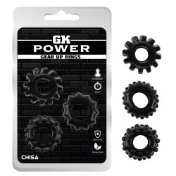 Kit de 3 Anneaux Pénis Gear Up Noir