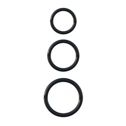 Fantasy C-Ringz Set de 3 Anneaux en Silicone Noir