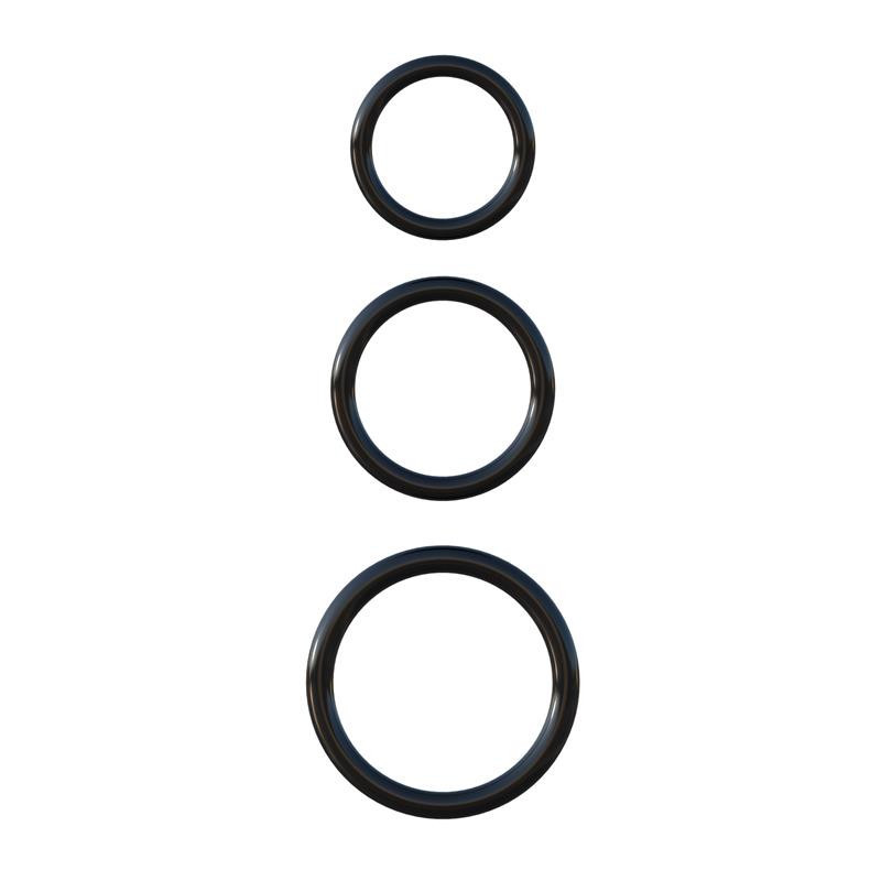 Fantasy C-Ringz Set de 3 Anneaux en Silicone Noir