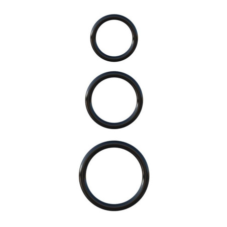 Fantasy C-Ringz Set de 3 Anneaux en Silicone Noir