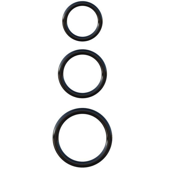 Fantasy C-Ringz Set de 3 Anneaux en Silicone Noir