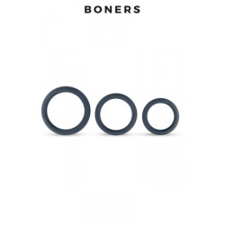 Kit de 3 anneaux de pénis larges - Boners