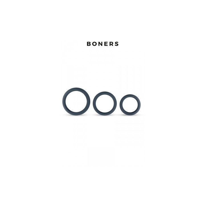 Kit de 3 anneaux de pénis larges - Boners