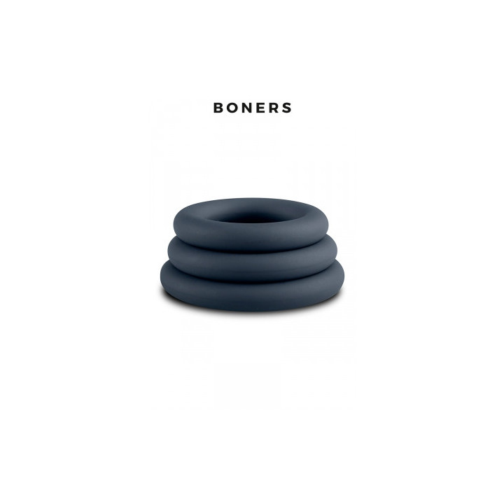 Kit de 3 anneaux de pénis - Boners