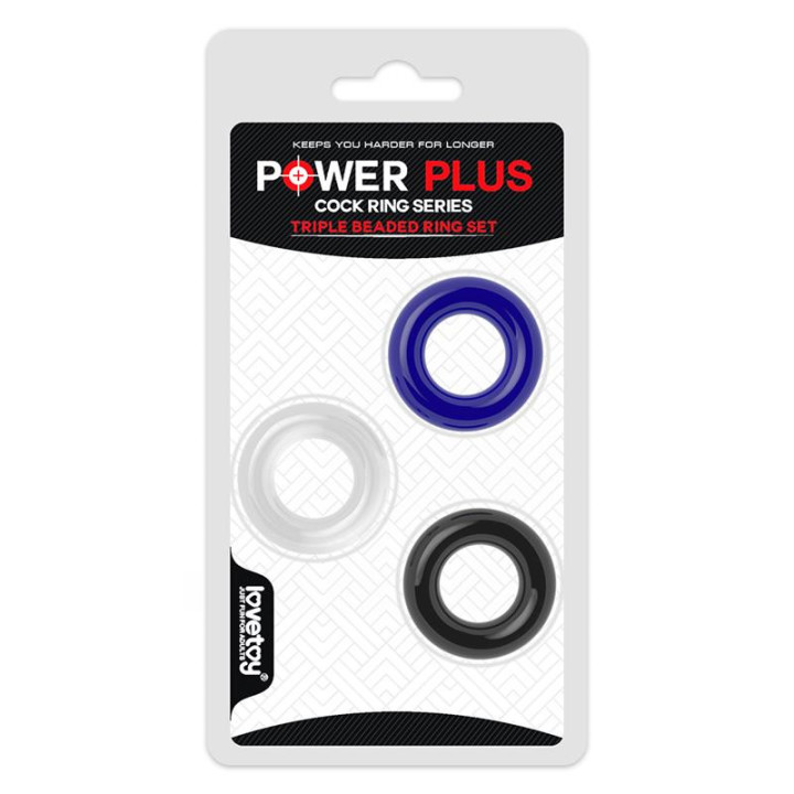 Pack de 3 Anneaux pour le Pénis Power Plus