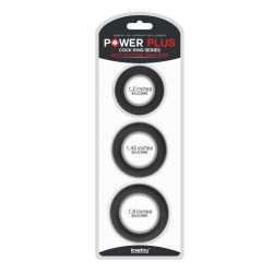 Pack de 3 Anneaux pour le Pénis Power Plus Noir