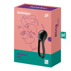 Anneau pour le Pénis Majestic Duo USB Noir