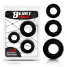 Set de 3 Anneaux pour le Pénis Flexibles Noirs