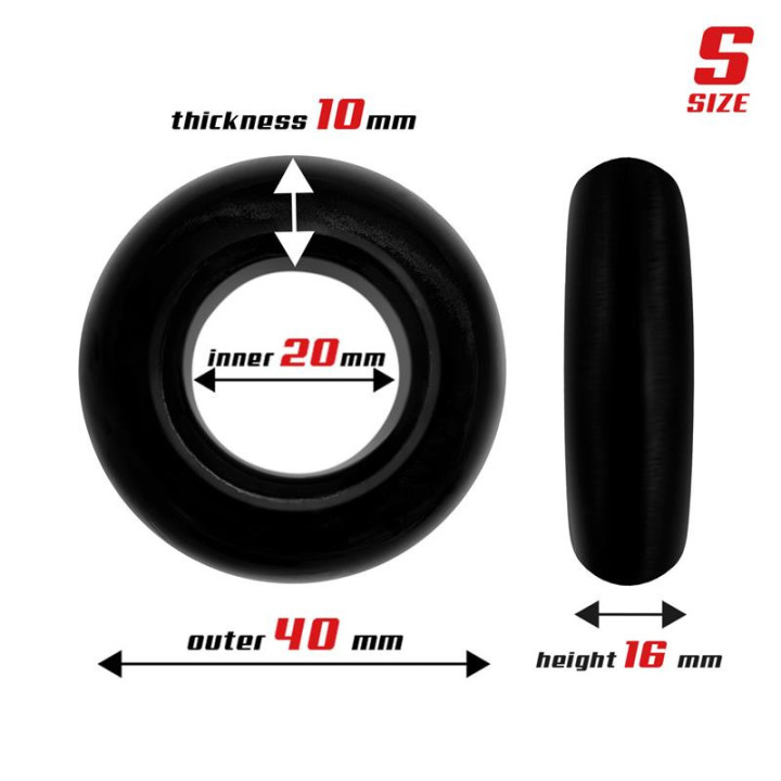 Set de 3 Anneaux pour le Pénis Flexibles Noirs
