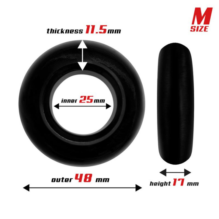 Set de 3 Anneaux pour le Pénis Flexibles Noirs