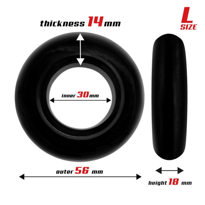 Set de 3 Anneaux pour le Pénis Flexibles Noirs