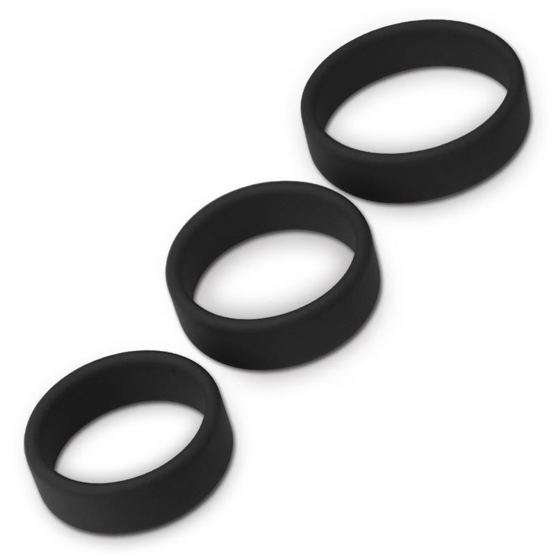 Pack de 3 Anneaux pour le Pénis Power Ring Noir