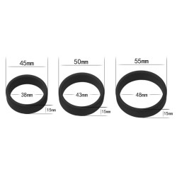Pack de 3 Anneaux pour le Pénis Power Ring Noir
