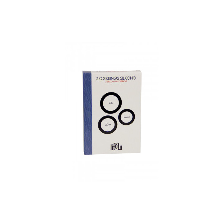 Set 3 cockrings silicone - Litolu