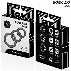 ADDICTED TOYS - LOT DE ANNEAUX EN SILICONE MODÈLE 1