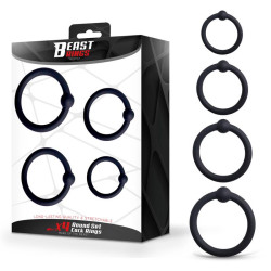 Set de 4 Anneaux pour le Pénis Silicone