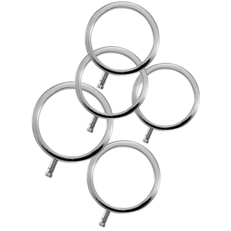 ELECTRASTIM - ELECTRARINGS ANNEAUX PÉNIS EN MÉTAL PACK DE 5