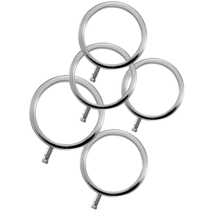 ELECTRASTIM - ELECTRARINGS ANNEAUX PÉNIS EN MÉTAL PACK DE 5