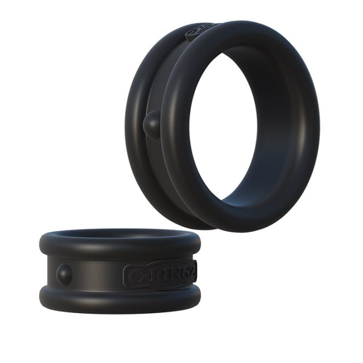 Set de 2 Anneaux pour le Pénis Noir