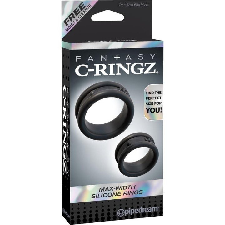 Set de 2 Anneaux pour le Pénis Noir