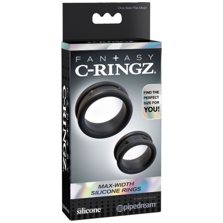 Set de 2 Anneaux pour le Pénis Noir