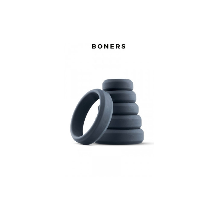 Set de 6 anneaux de pénis larges - Boners